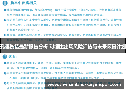 孔德伤情最新报告分析 对德比出场风险评估与未来恢复计划