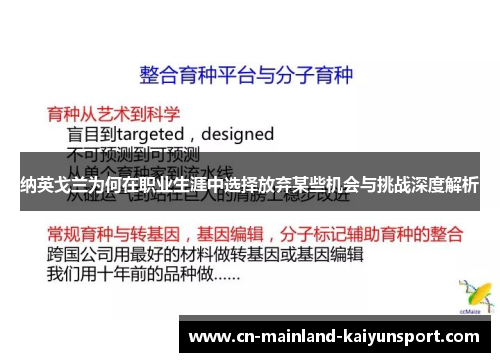 纳英戈兰为何在职业生涯中选择放弃某些机会与挑战深度解析